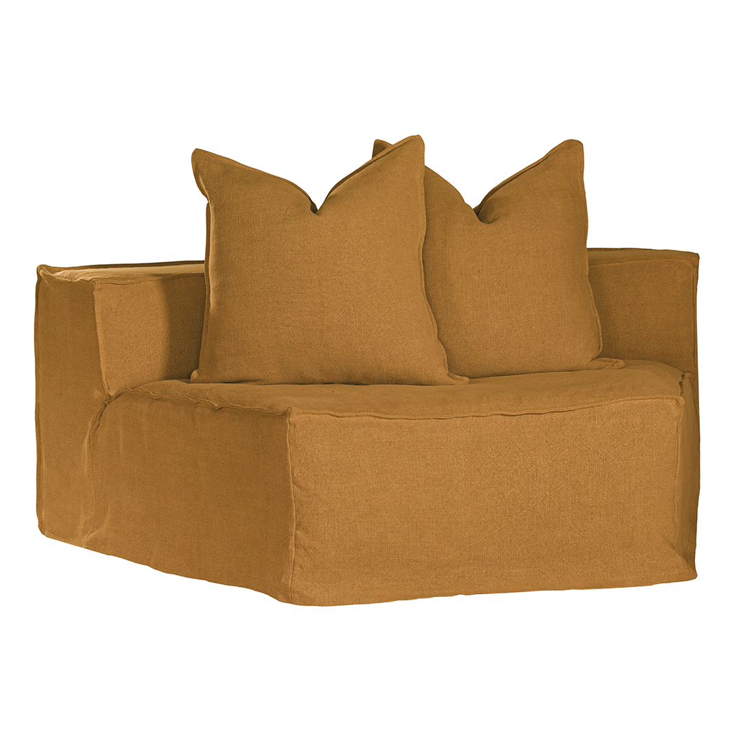 Hendrix Modular Sofa | Curve Module Ochre Uniqwa Collections