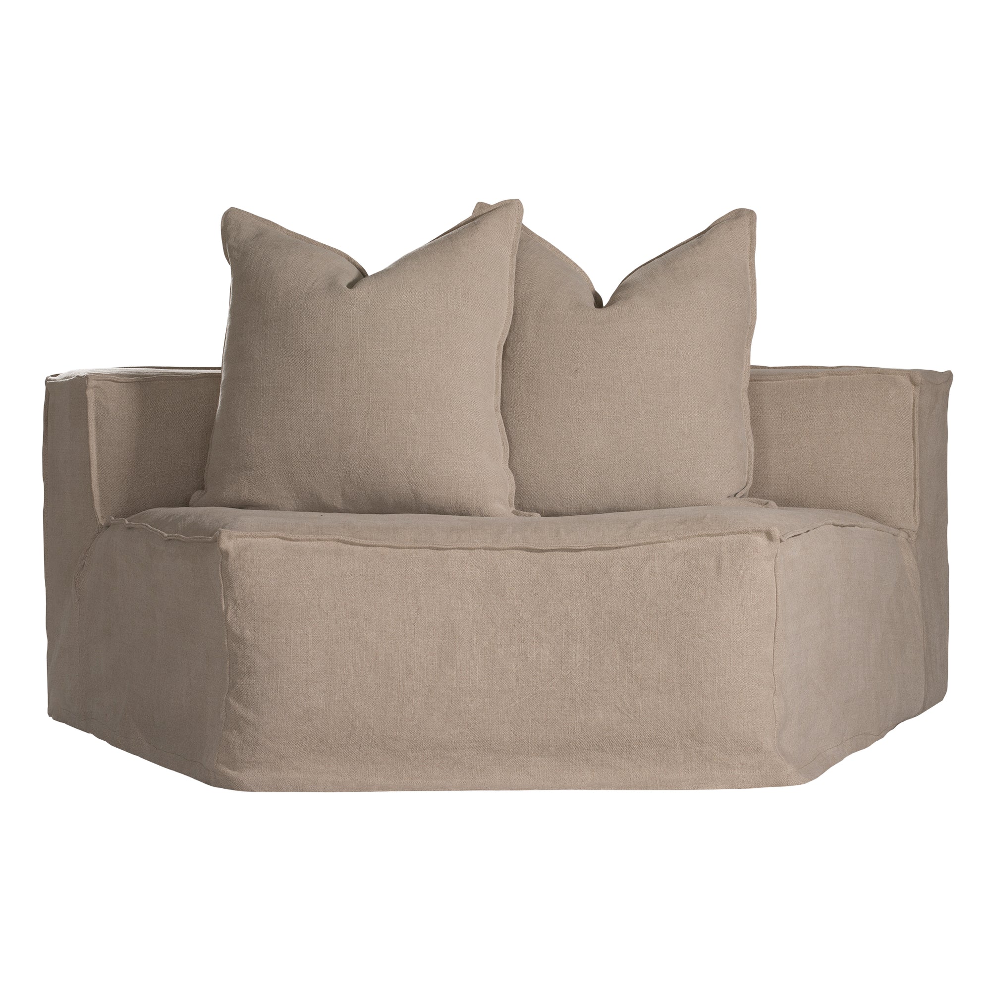 Hendrix Sofa | Curve Oatmeal Uniqwa Collections