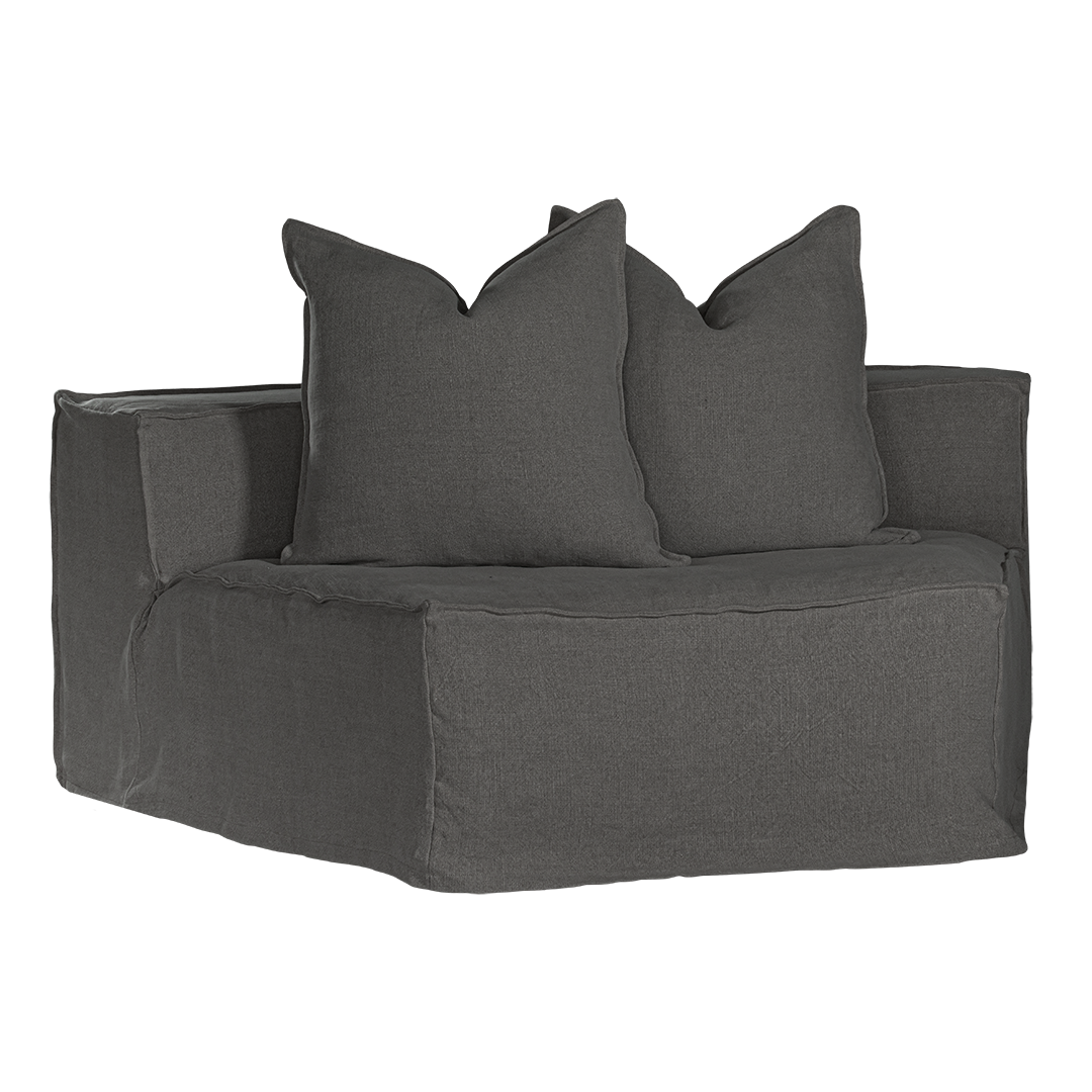 Hendrix Modular Sofa | Curve Module Charcoal Uniqwa Collections