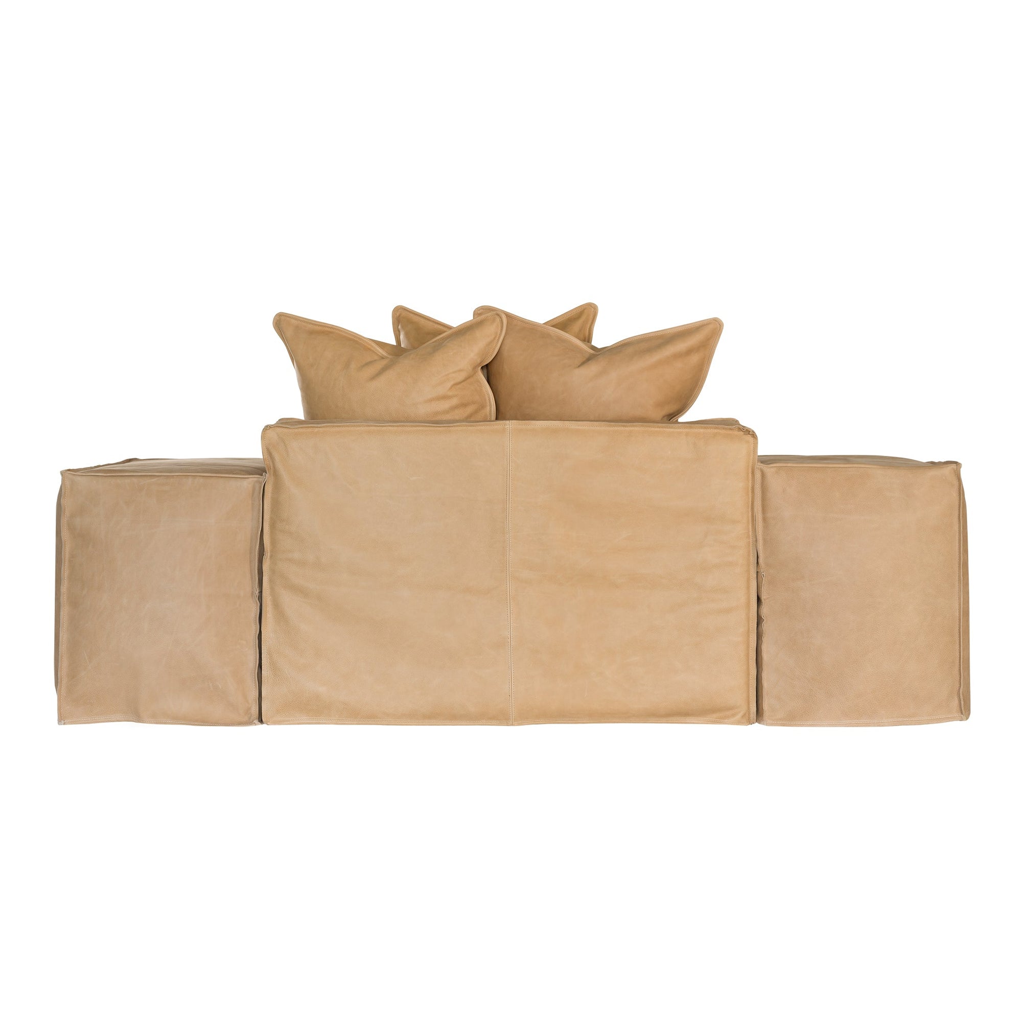 Hendrix Low Rider Sofa | Tan Leather Uniqwa Collections
