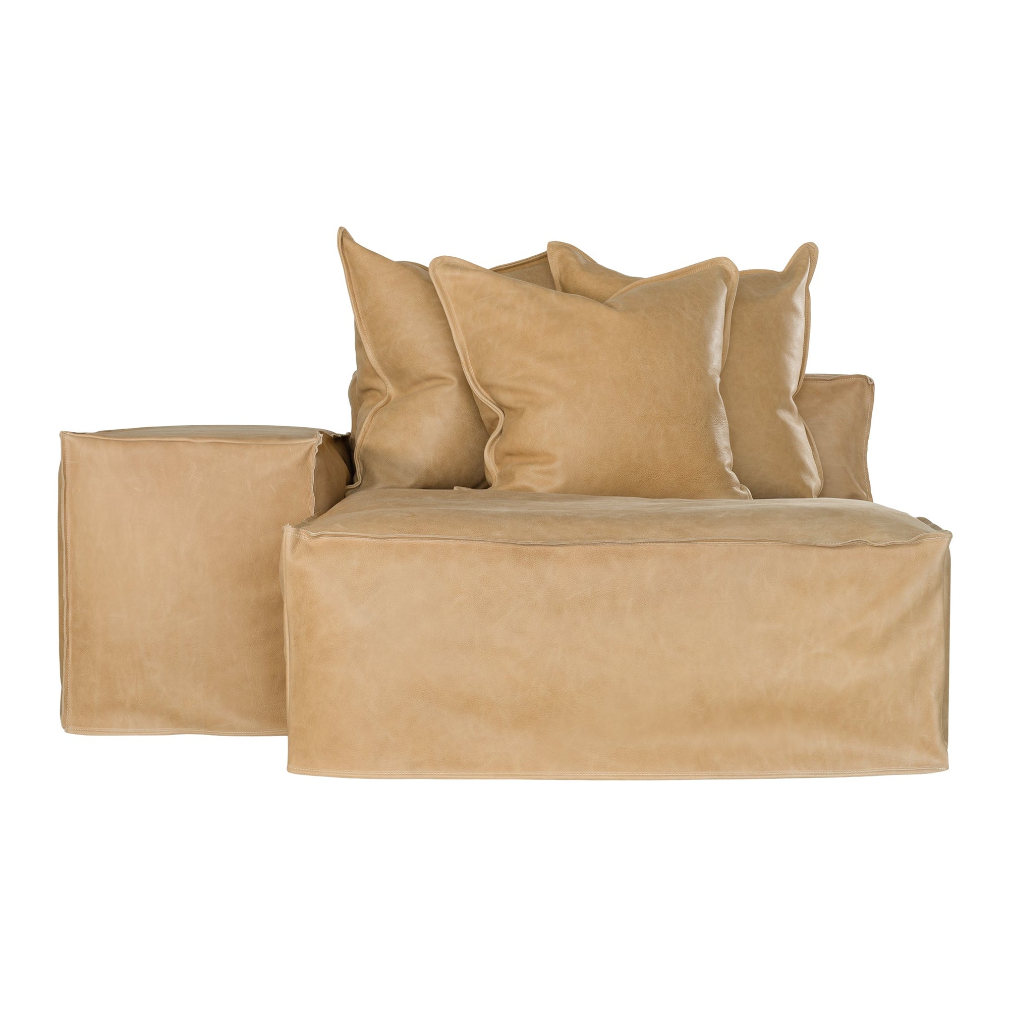 Hendrix Low Rider Sofa | Tan Leather Uniqwa Collections
