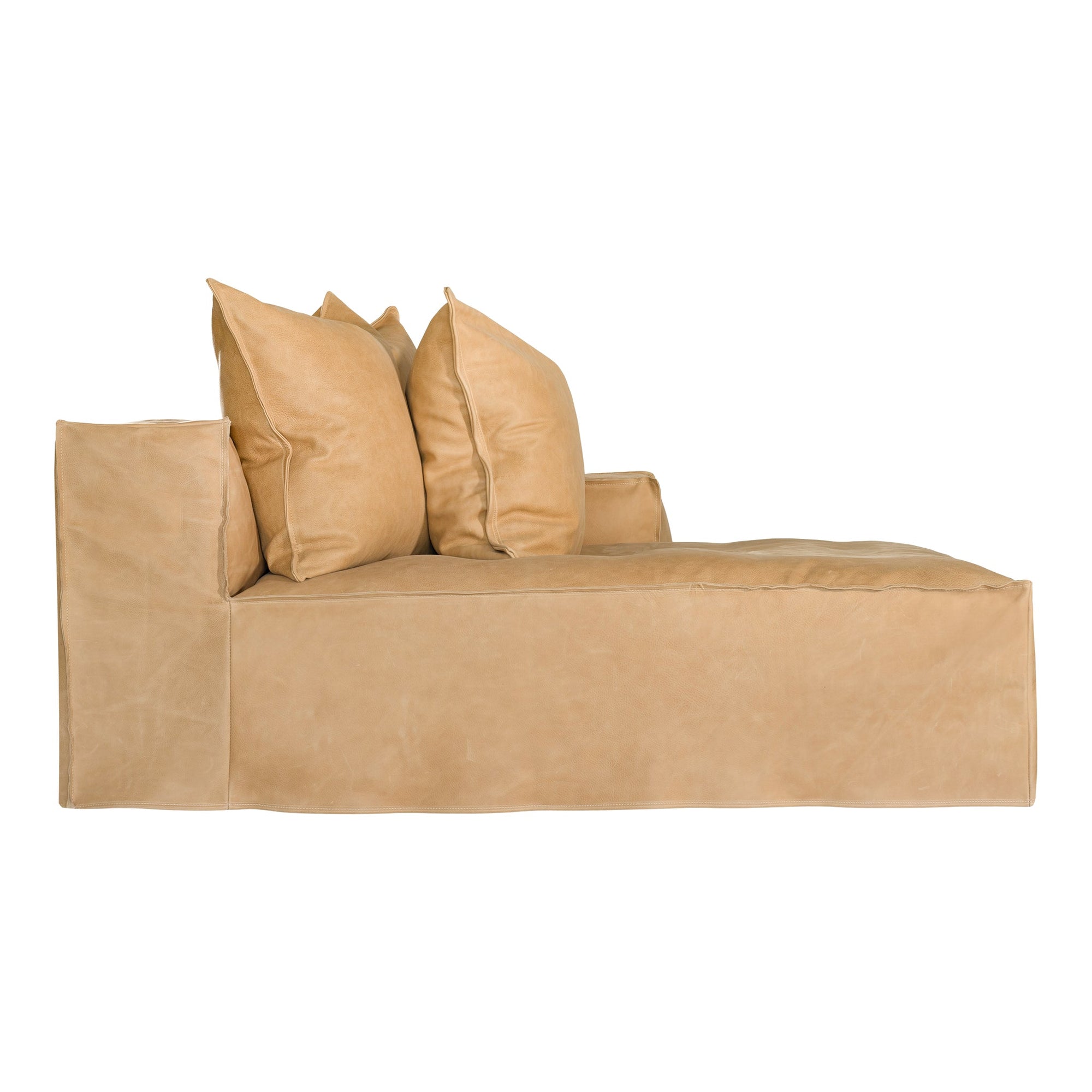 Hendrix Low Rider Sofa | Tan Leather Uniqwa Collections
