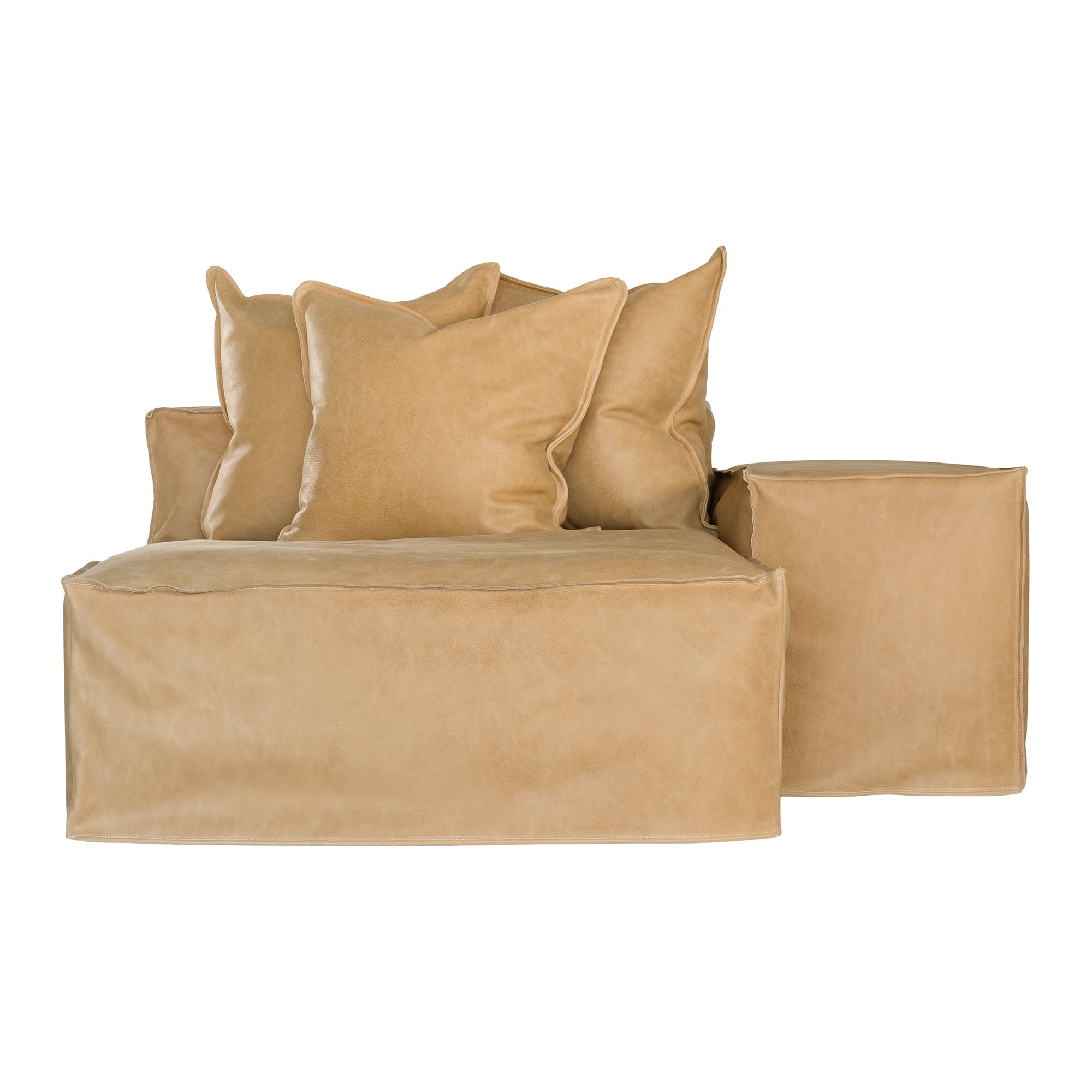 Hendrix Low Rider Sofa | Tan Leather Uniqwa Collections