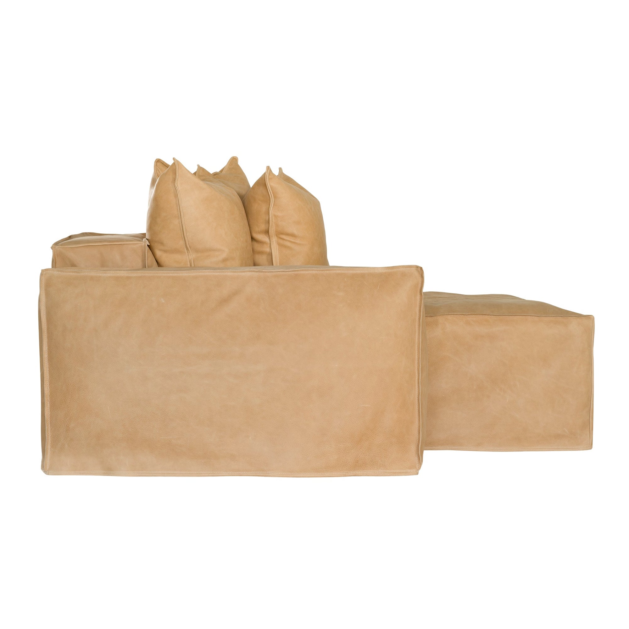 Hendrix Low Rider Sofa | Tan Leather Uniqwa Collections