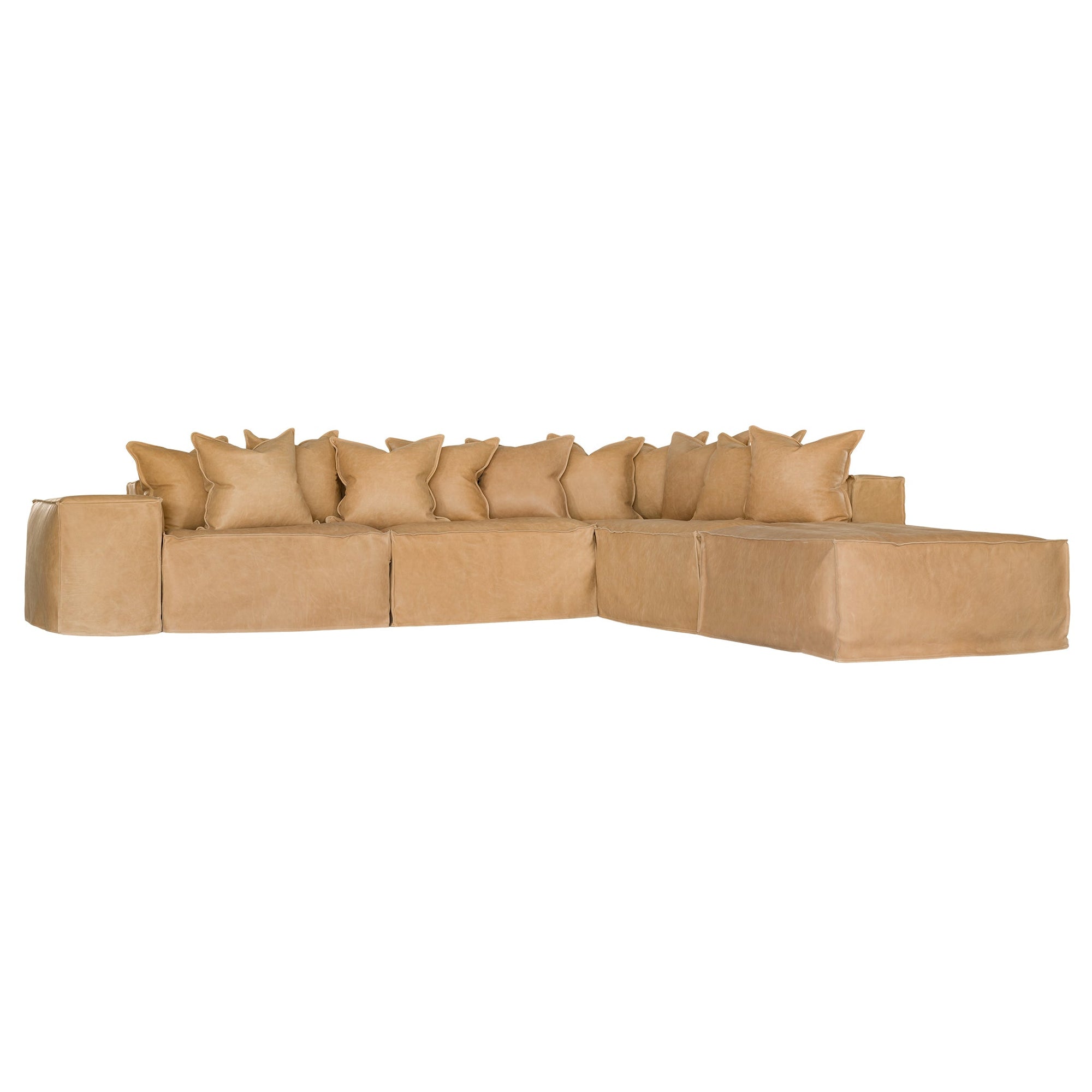Hendrix Low Rider Sofa | Tan Leather Uniqwa Collections