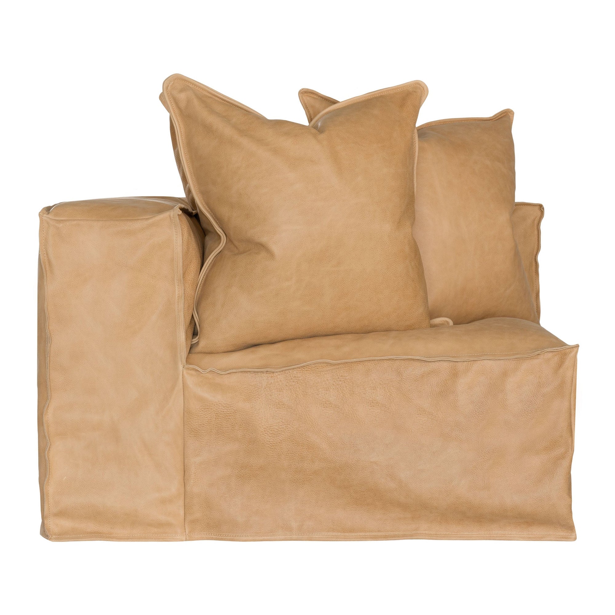 Hendrix Low Rider Sofa | Tan Leather Uniqwa Collections