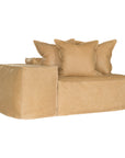 Hendrix Low Rider Sofa | Tan Leather One Seater Left Hand Arm Uniqwa Collections