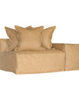 Hendrix Low Rider Sofa | Tan Leather One Seater Right Hand Arm Uniqwa Collections