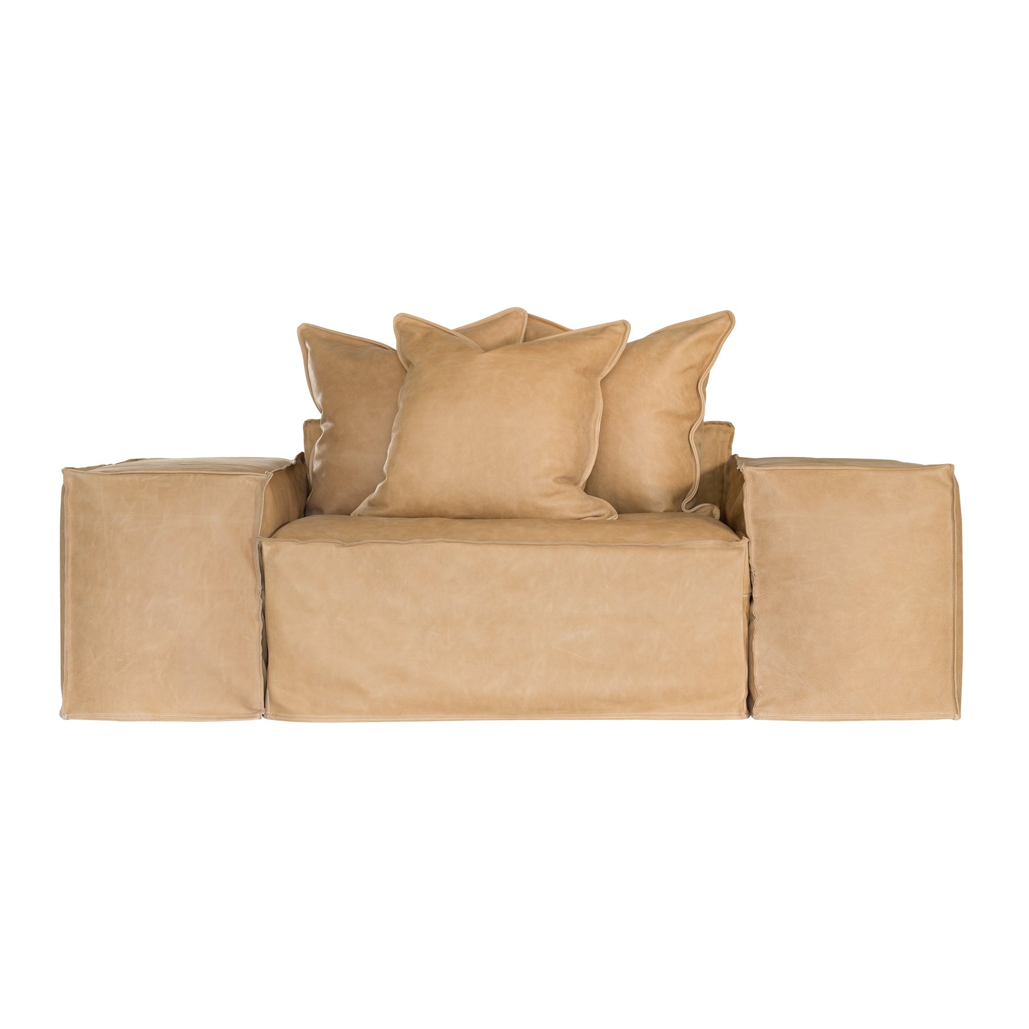 Hendrix Low Rider Sofa | Tan Leather Uniqwa Collections
