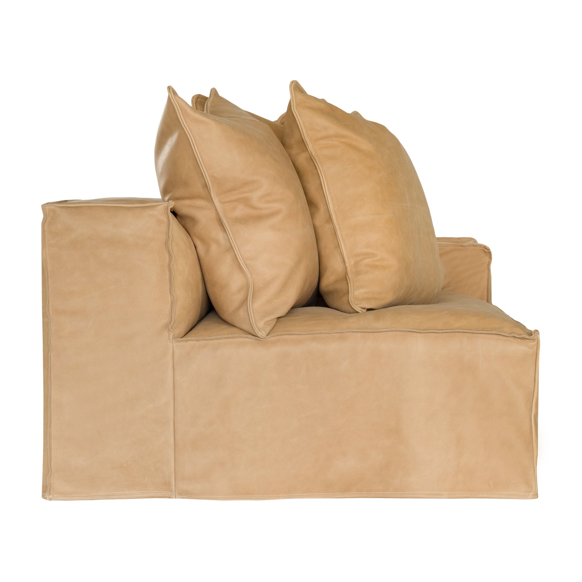 Hendrix Low Rider Sofa | Tan Leather Uniqwa Collections