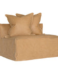 Hendrix Low Rider Sofa | Tan Leather Single Seater Uniqwa Collections
