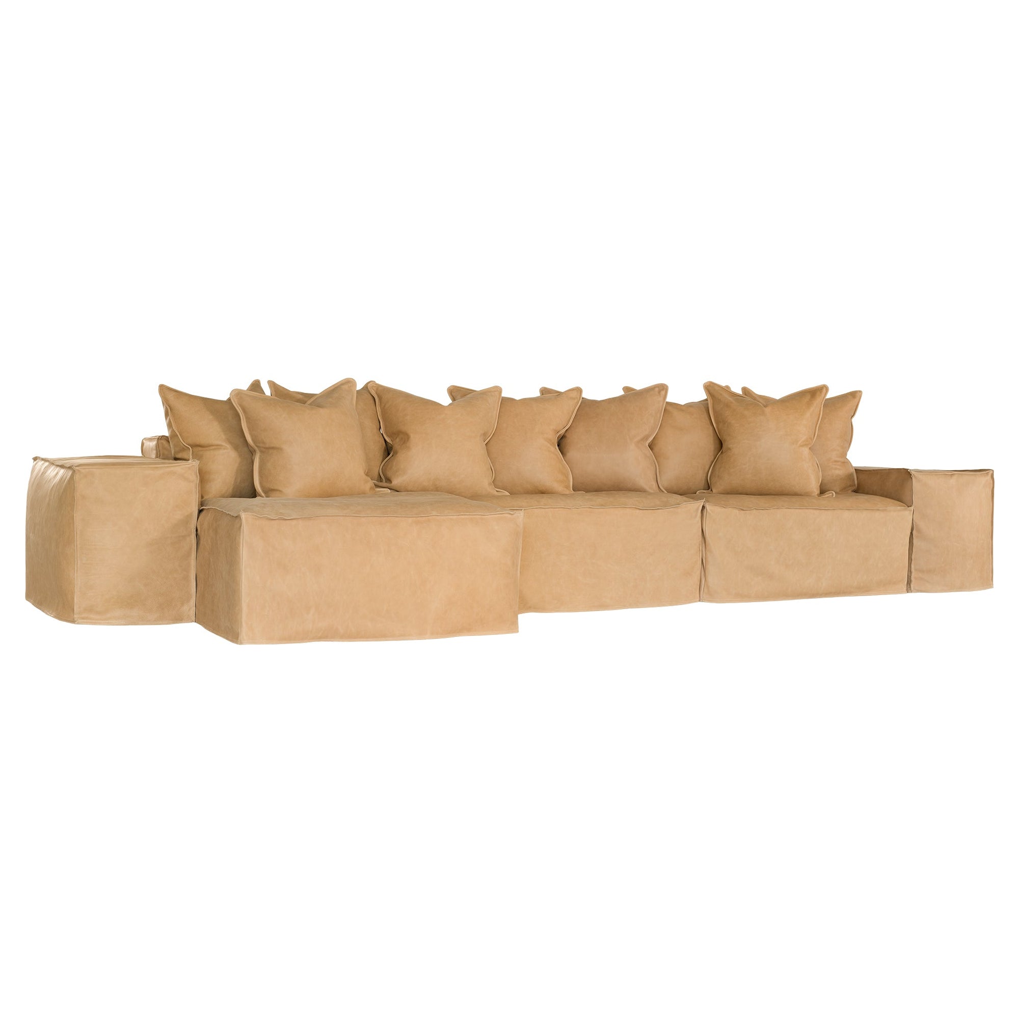 Hendrix Low Rider Sofa | Tan Leather Uniqwa Collections