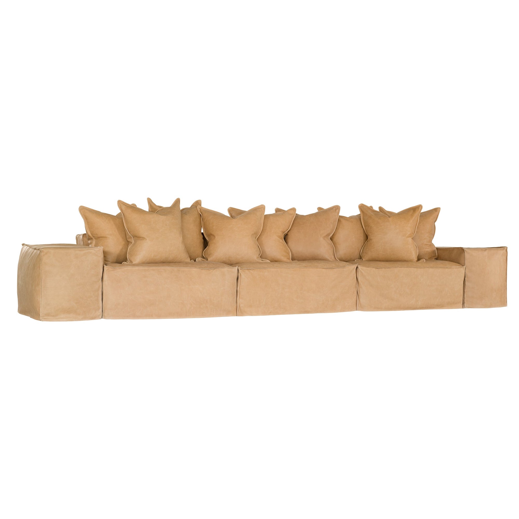 Hendrix Low Rider Sofa | Tan Leather Uniqwa Collections