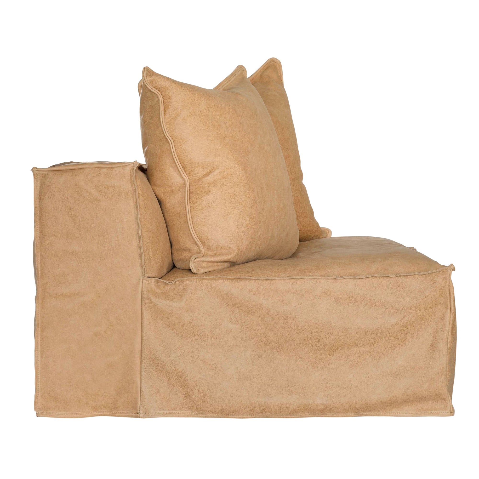 Hendrix Low Rider Sofa | Tan Leather Uniqwa Collections
