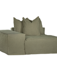 Hendrix Low Rider Sofa | Chaise Long Arm | Left Hand Arm Bay Leaf Left Hand Arm Chaise Uniqwa Collections