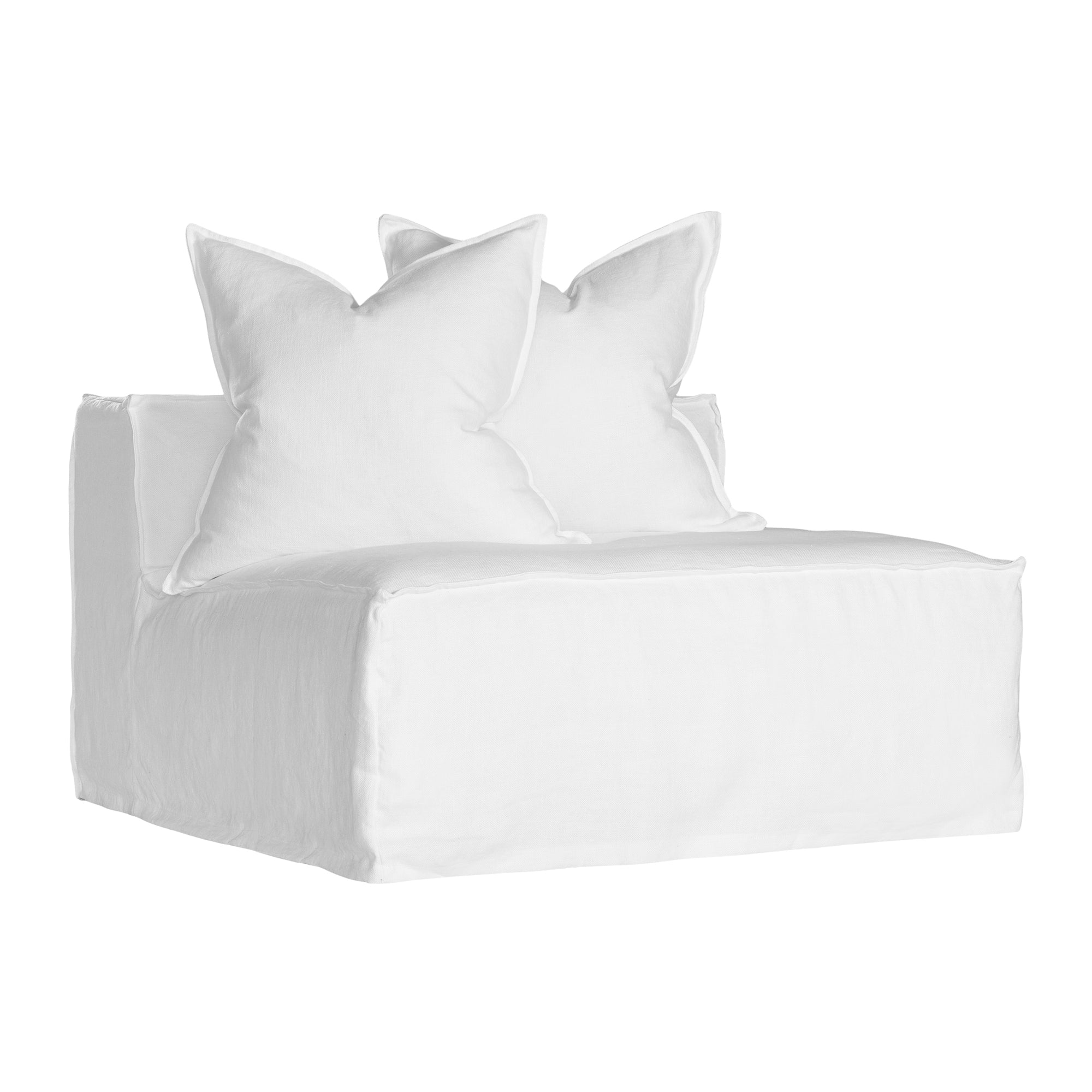 Hendrix Sofa | Single Seat White Classic Stitching Uniqwa Collections