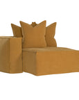 Hendrix Sofa | Chaise Left Hand Arm Ochre Classic Stitching Uniqwa Collections