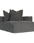 Hendrix Sofa Chaise | Right Hand Arm Charcoal Classic Stitching Uniqwa Collections