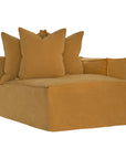 Hendrix Sofa Chaise | Right Hand Arm Ochre Classic Stitching Uniqwa Collections