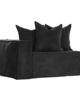 Hendrix Sofa One Seater | Left Hand Arm Black Classic Stitiching Uniqwa Collections