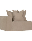 Hendrix Sofa One Seater | Left Hand Arm Oatmeal Classic Stitiching Uniqwa Collections