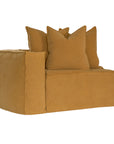 Hendrix Sofa One Seater | Left Hand Arm Ochre Classic Stitiching Uniqwa Collections