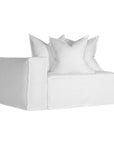 Hendrix Sofa One Seater | Left Hand Arm White Classic Stitiching Uniqwa Collections