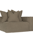 Hendrix Sofa | One Seater | Right Hand Arm Bark Classic Stitching Uniqwa Collections