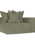 Hendrix Sofa One Seater Right Hand Arm Bay Leaf Classic Stitching Uniqwa Collections