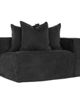 Hendrix Sofa One Seater Right Hand Arm Black Classic Stitching Uniqwa Collections