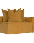 Hendrix Sofa One Seater Right Hand Arm Ochre Classic Stitching Uniqwa Collections