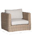 Himba Outdoor Sofa Covers | Luxury Natural | One Seater