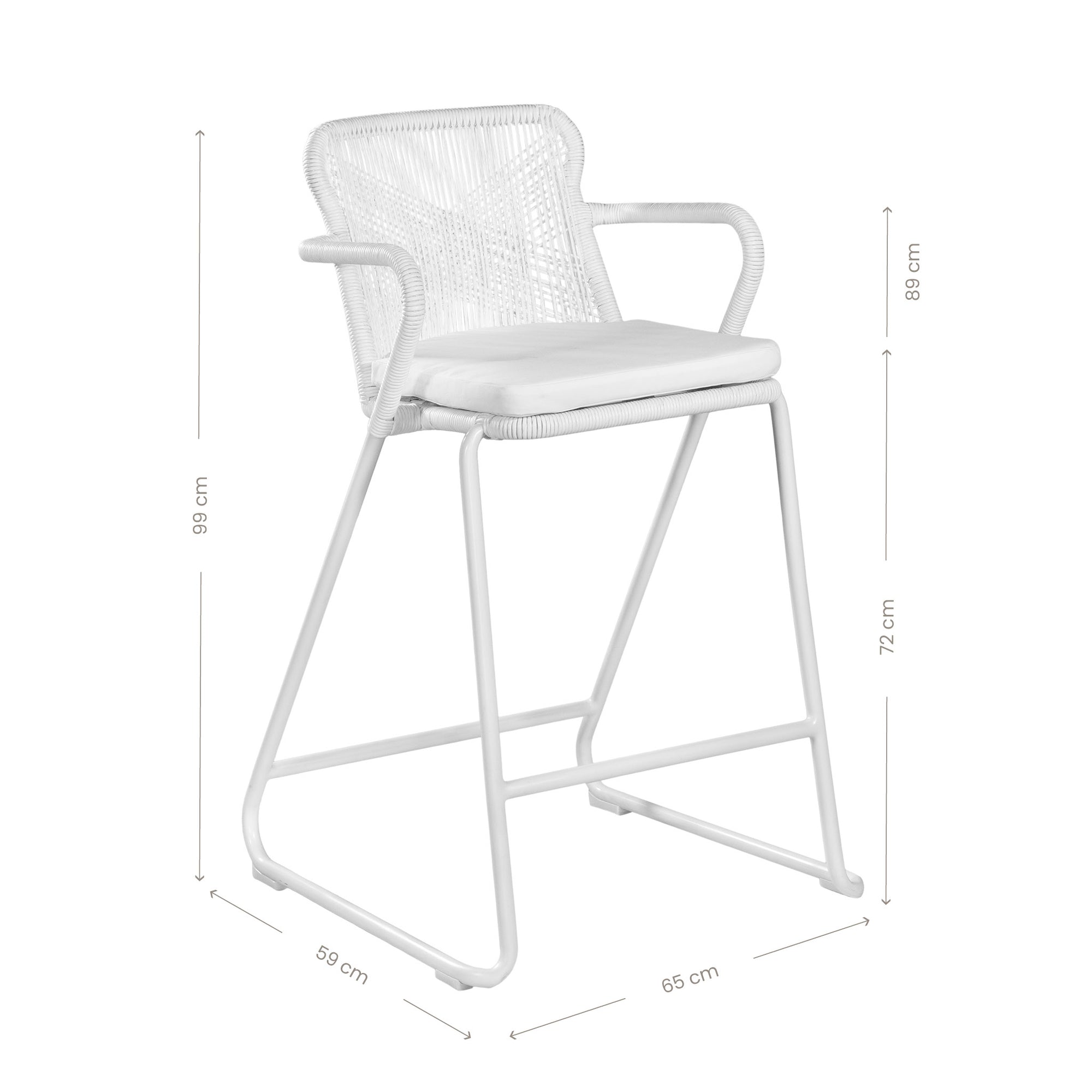 Indaaba Barchair | White Uniqwa Collections