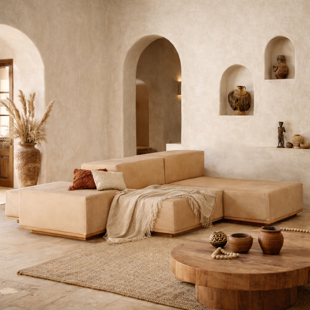 Jimi Modular Leather Sofa | Backrest Uniqwa Collections