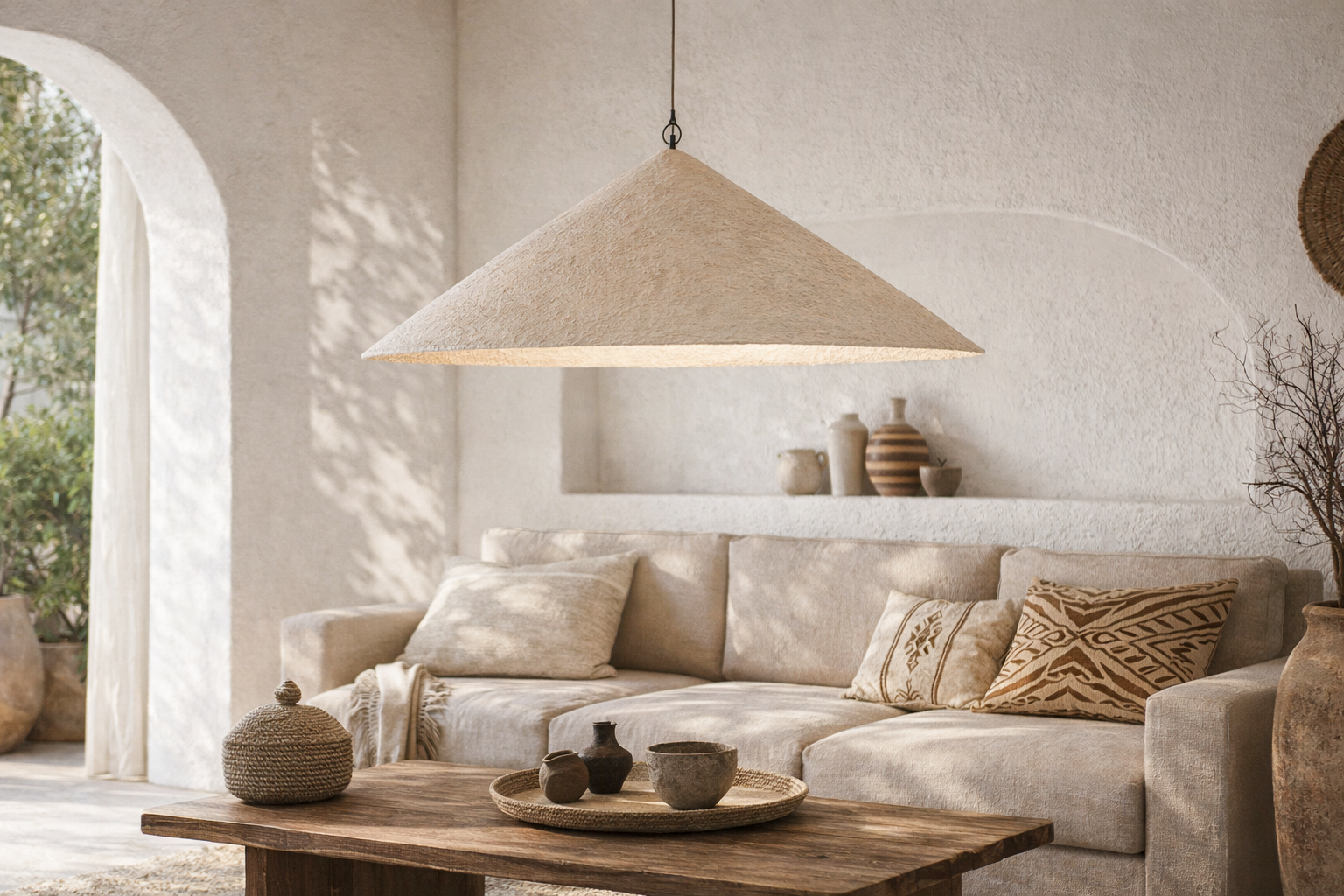 Khufu Pendant | Sculptural Composite | Light Roast Uniqwa Collections