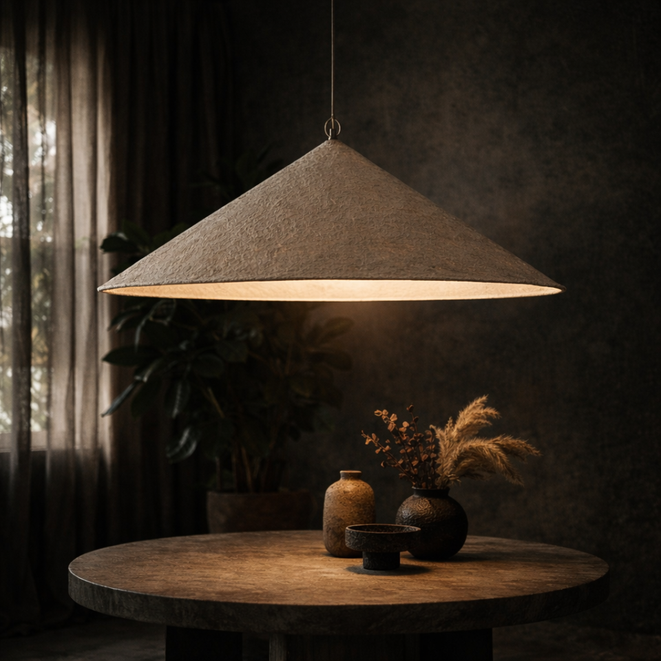 Khufu Pendant | Sculptural Composite | Light Roast Uniqwa Collections