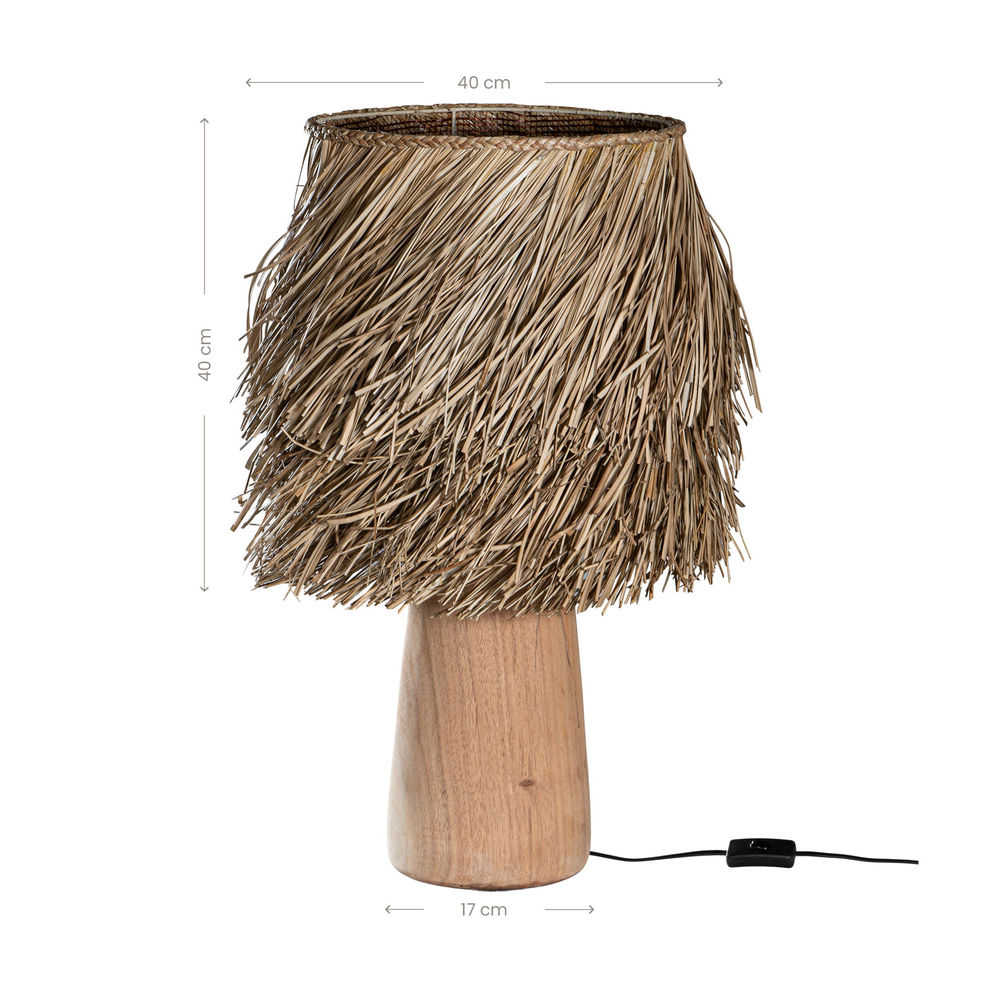 Kikili Table Lamp | Pandan Grass Shade Uniqwa Collections