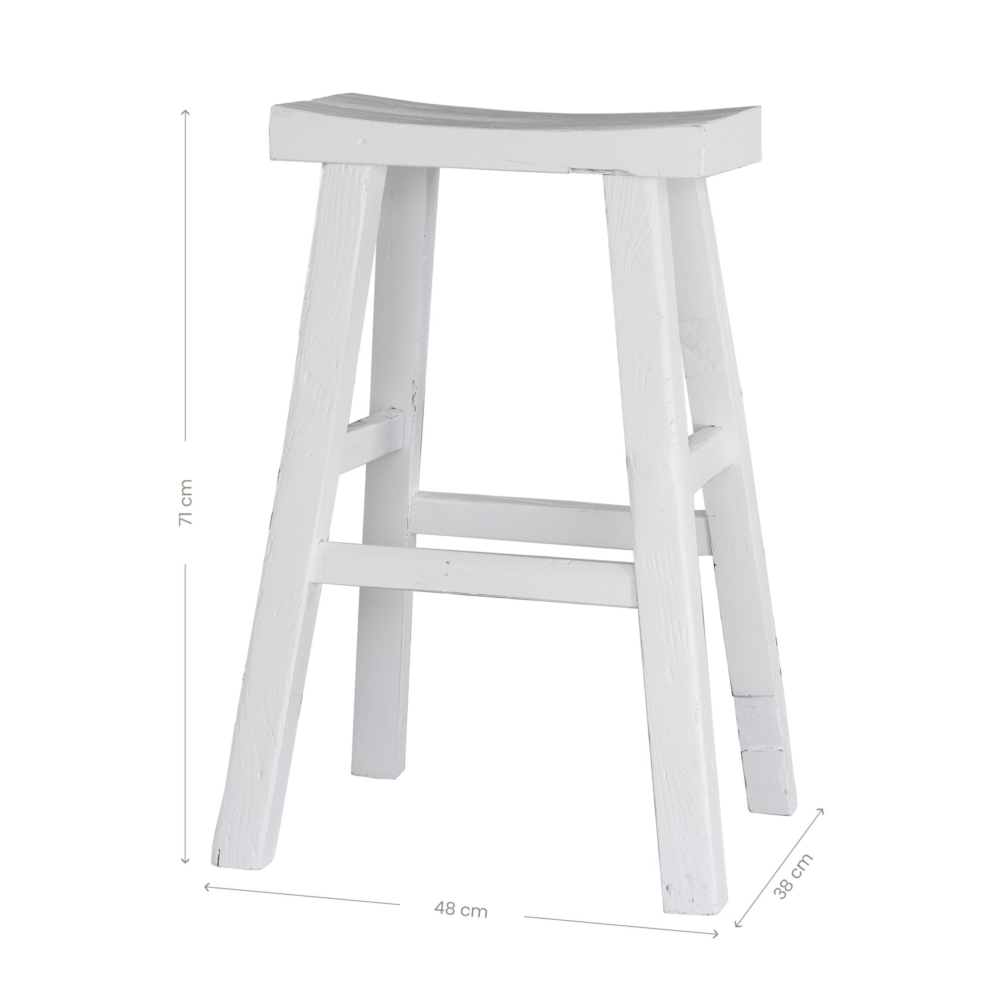 Kusina Barstool | Elm | White Uniqwa Collections