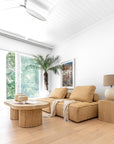 Maui Modular Sofa Aniline Leather Cashew Uniqwa Collections