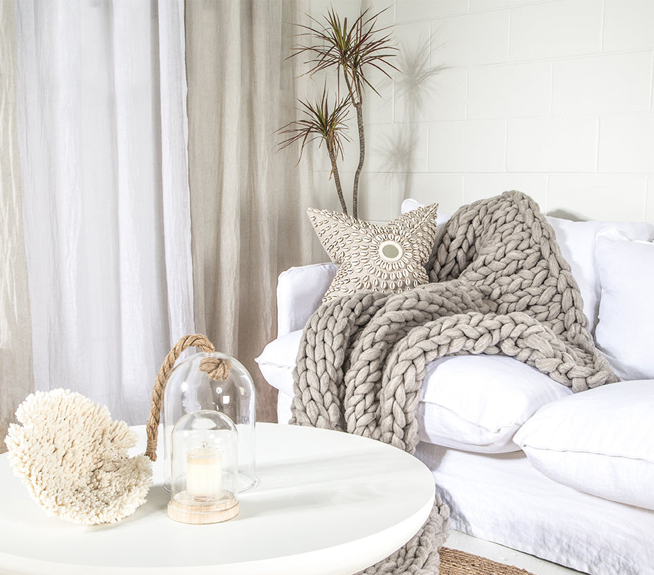 100% Organic Wool Plaid | Light Grey Last Chance Collection