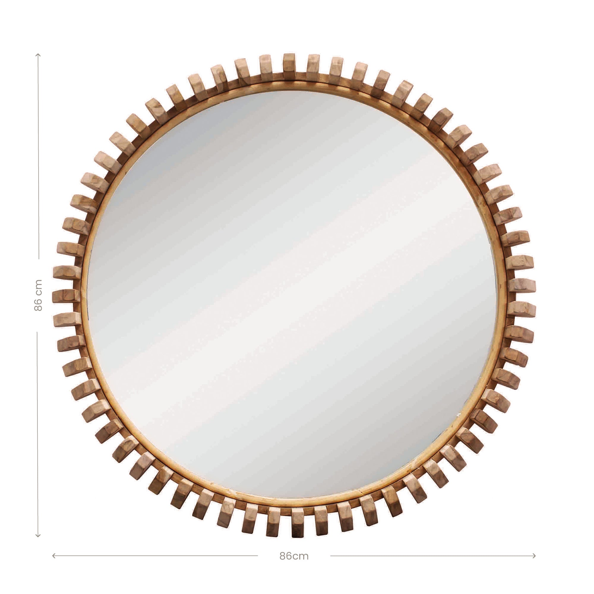 Lindi Round Mirror | Natural Uniqwa Collections