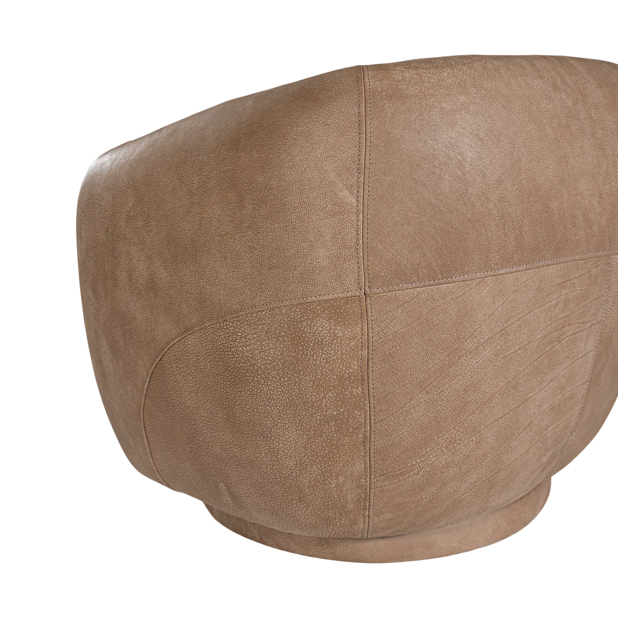 Lucca Swivel Chair | Buffalo Leather | Enoki Brown Uniqwa Collections