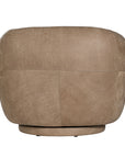 Lucca Swivel Chair | Buffalo Leather | Enoki Brown Uniqwa Collections