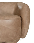 Lucca Swivel Chair | Buffalo Leather | Enoki Brown Uniqwa Collections