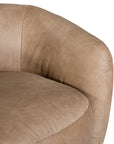 Lucca Swivel Chair | Buffalo Leather | Enoki Brown Uniqwa Collections