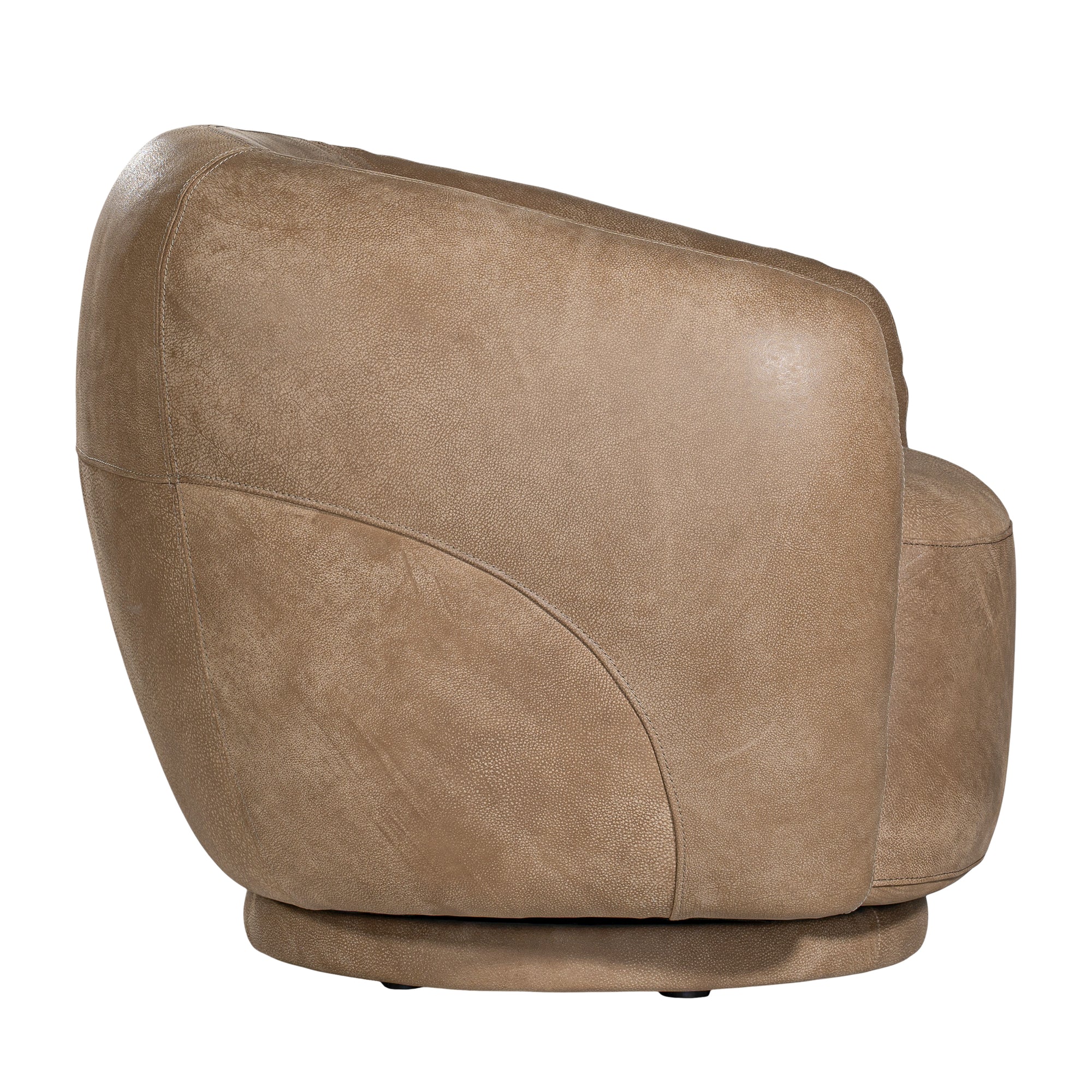 Lucca Swivel Chair | Buffalo Leather | Enoki Brown Uniqwa Collections