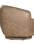 Lucca Swivel Chair | Buffalo Leather | Enoki Brown Uniqwa Collections