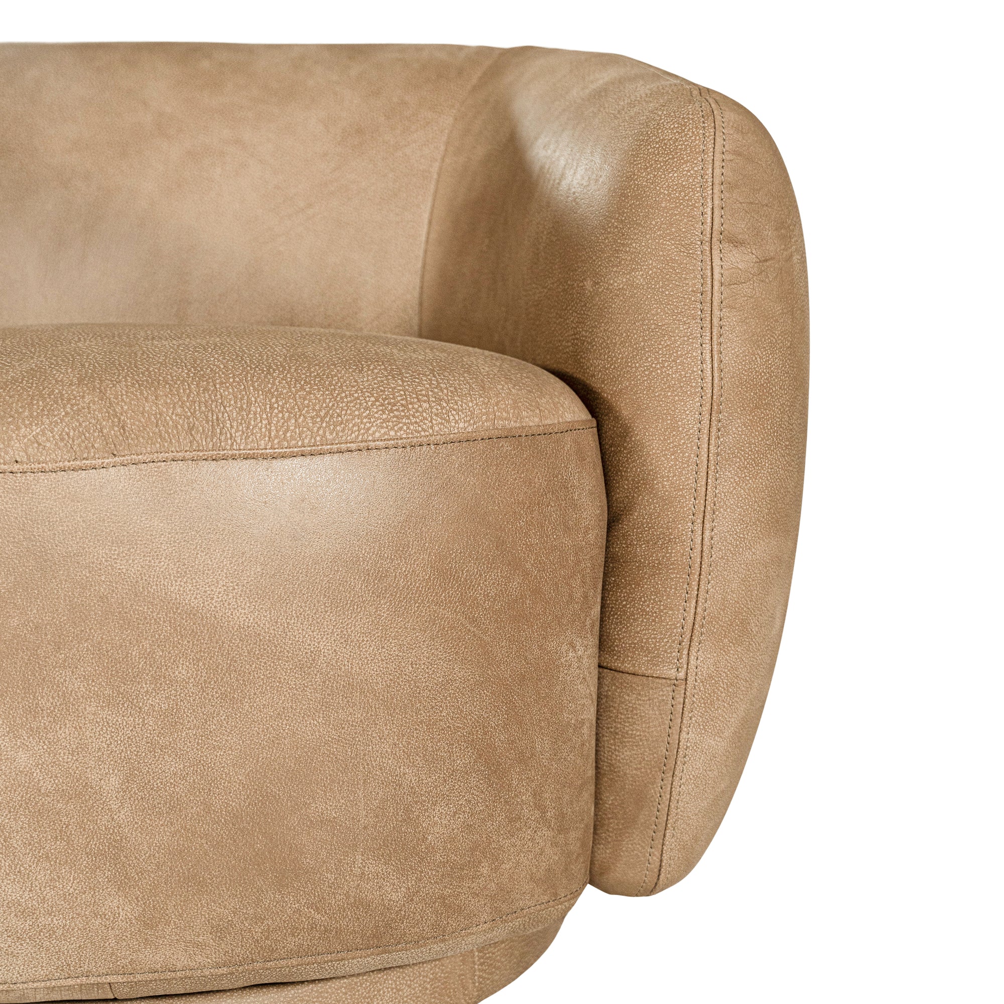 Lucca Swivel Chair | Buffalo Leather | Savannah Nut Uniqwa Collections