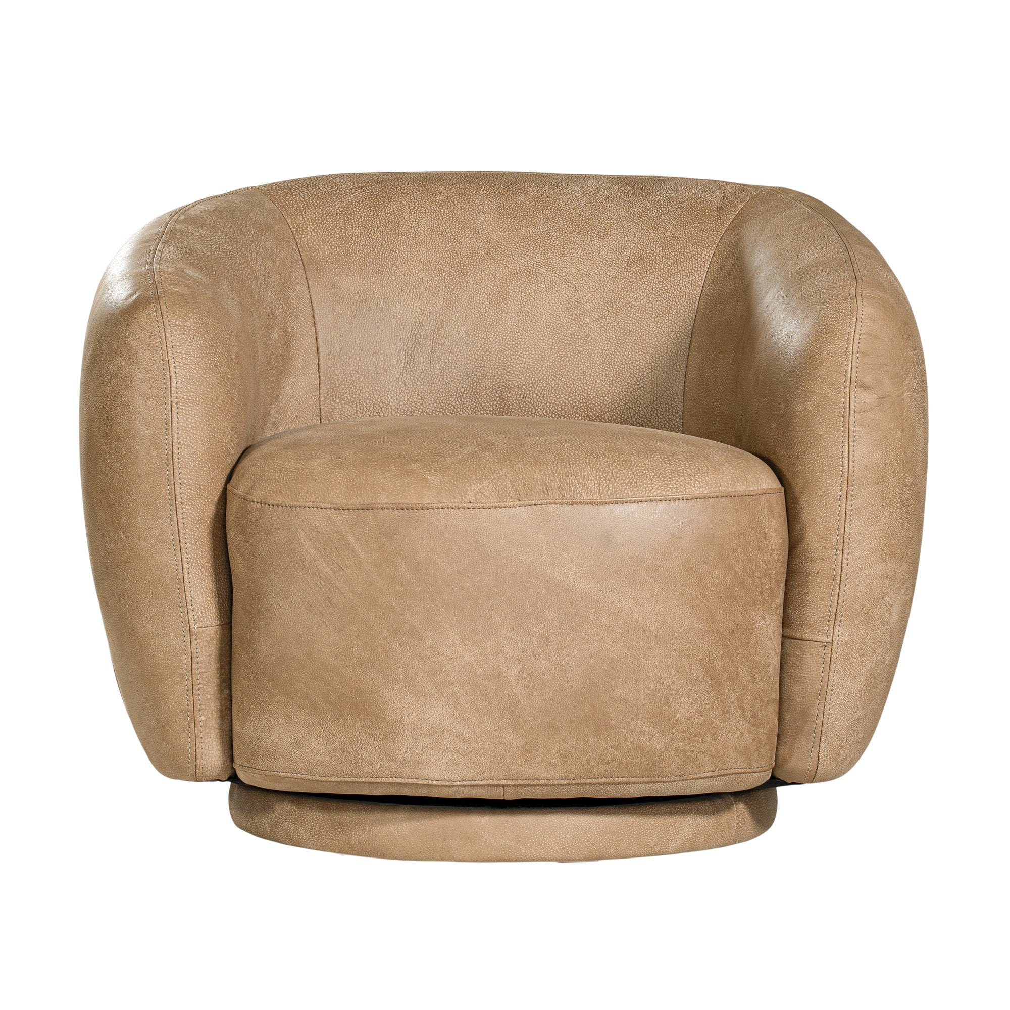 Lucca Swivel Chair | Buffalo Leather | Savannah Nut Uniqwa Collections