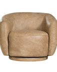 Lucca Swivel Chair | Buffalo Leather | Savannah Nut Uniqwa Collections